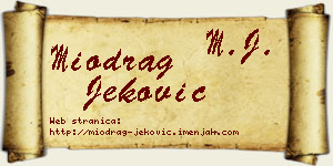Miodrag Jeković vizit kartica